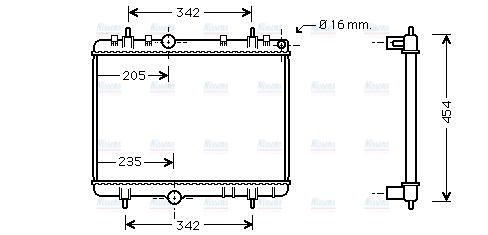 AVA Coolant Radiator PE2267