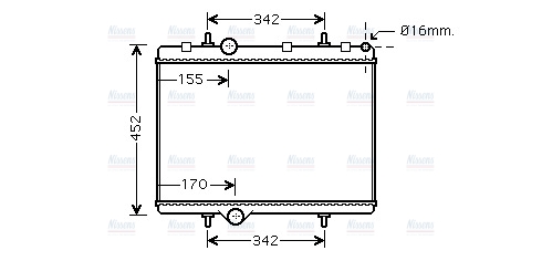 AVA Coolant Radiator PE2281