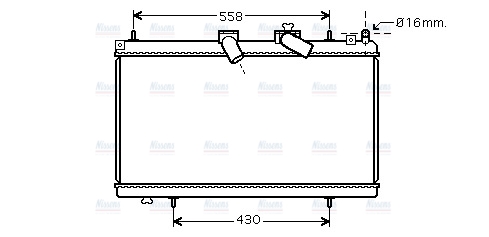 AVA Coolant Radiator PE2296