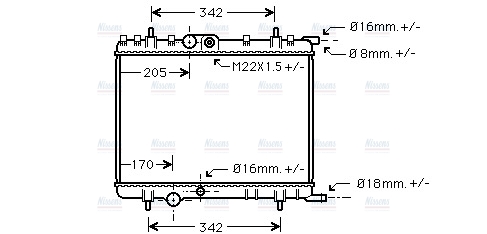 AVA Coolant Radiator PE2300