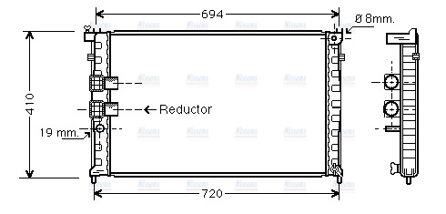 AVA Coolant Radiator PE2339