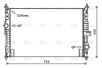 AVA Coolant Radiator PE2386
