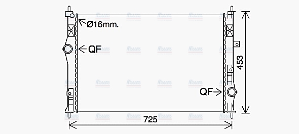 AVA Coolant Radiator PE2412