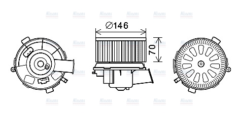 AVA Cabin Fan Blower Motor PE8378