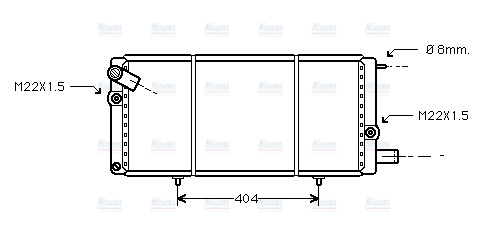AVA Coolant Radiator PEA2085