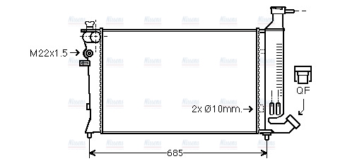 AVA Coolant Radiator PEA2136