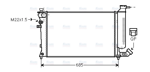 AVA Coolant Radiator PEA2137