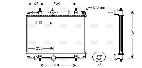 AVA Coolant Radiator PEA2198