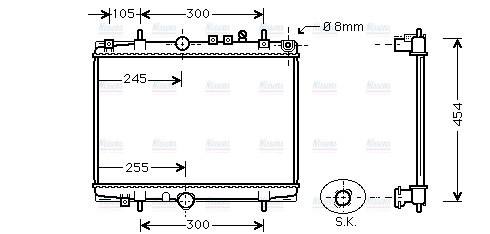 AVA Coolant Radiator PEA2208