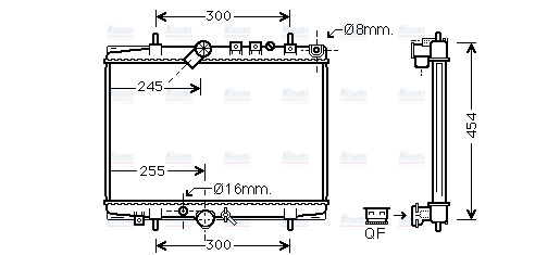 AVA Coolant Radiator PEA2217
