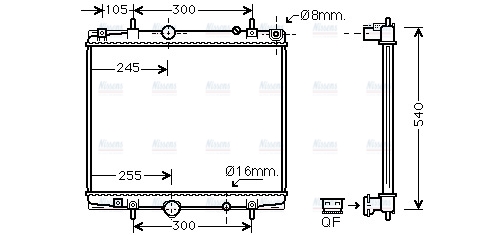 AVA Coolant Radiator PEA2237
