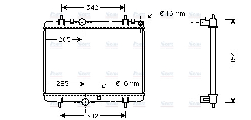 AVA Coolant Radiator PEA2241
