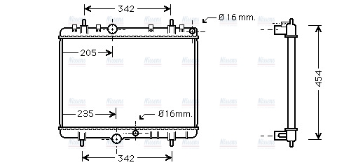 AVA Coolant Radiator PEA2249