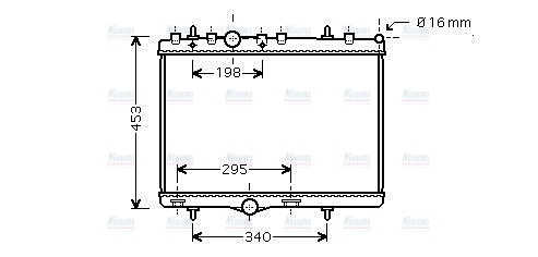 AVA Coolant Radiator PEA2255