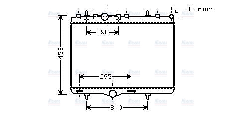 AVA Coolant Radiator PEA2290