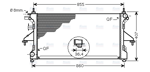 AVA Coolant Radiator PEA2304