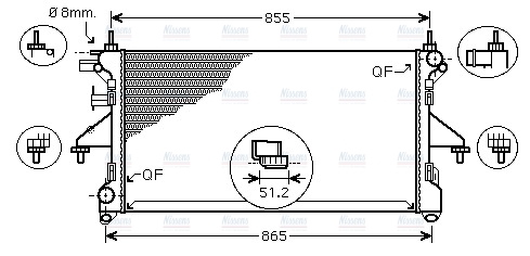 AVA Coolant Radiator PEA2308