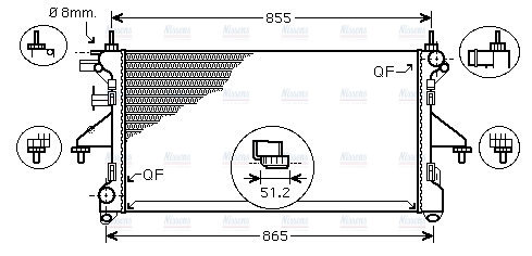 AVA Coolant Radiator PEA2309