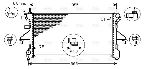 AVA Coolant Radiator PEA2310