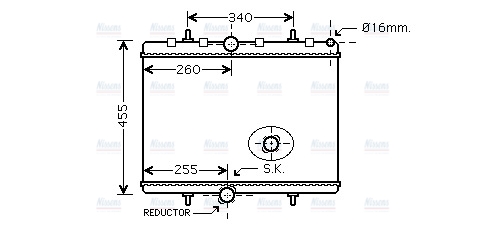 AVA Coolant Radiator PEA2314