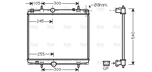 AVA Coolant Radiator PEA2331