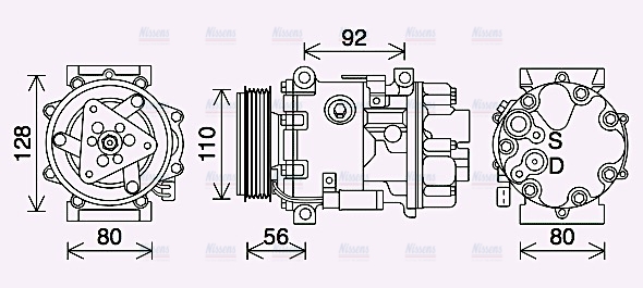 AVA Aircon Compressor PEK415