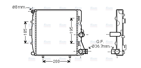 AVA Coolant Radiator PR2054