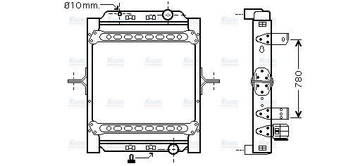 AVA Coolant Radiator RE2073