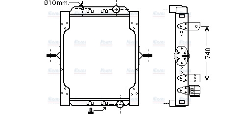 AVA Coolant Radiator RE2086