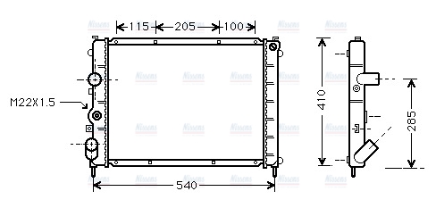 AVA Coolant Radiator RTA2231