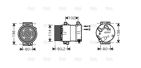 AVA Aircon Compressor RTK383