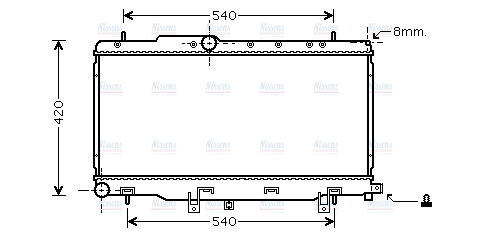 AVA Coolant Radiator SU2057