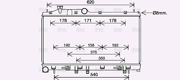 AVA Coolant Radiator SU2114