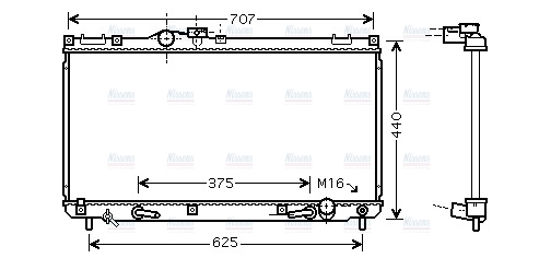 AVA Coolant Radiator TO2322