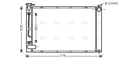 AVA Coolant Radiator TO2343