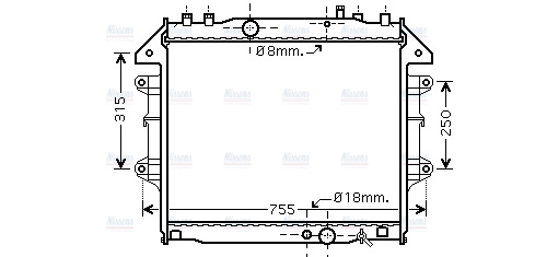 AVA Coolant Radiator TO2432