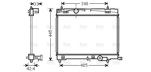 AVA Coolant Radiator TO2498