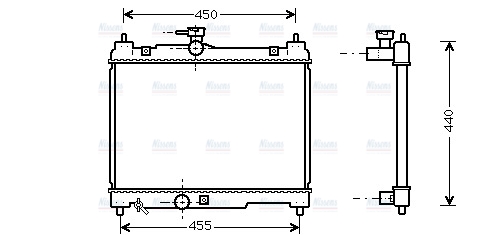 AVA Coolant Radiator TOA2251