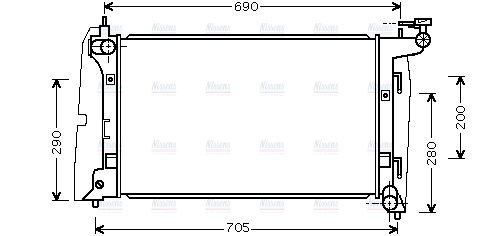 AVA Coolant Radiator TOA2290