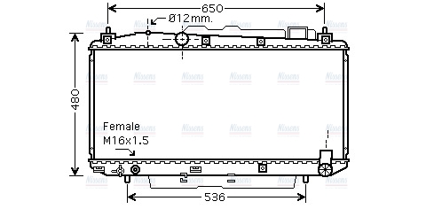 AVA Coolant Radiator TOA2348