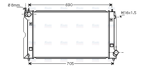 AVA Coolant Radiator TOA2386