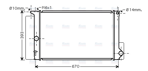 AVA Coolant Radiator TOA2397