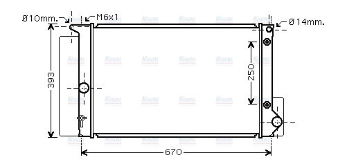 AVA Coolant Radiator TOA2474