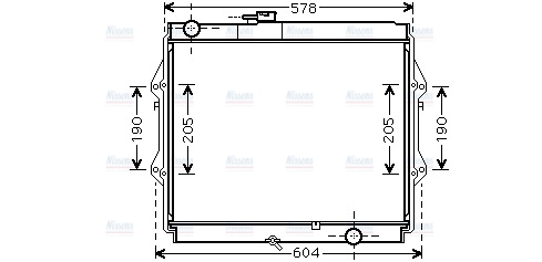 AVA Coolant Radiator TOA2642