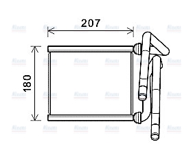 AVA Cabin Heater Core TOA6727