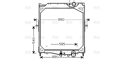 AVA Coolant Radiator VL2041