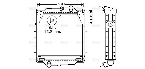 AVA Coolant Radiator VL2045