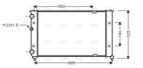 AVA Coolant Radiator VN2156