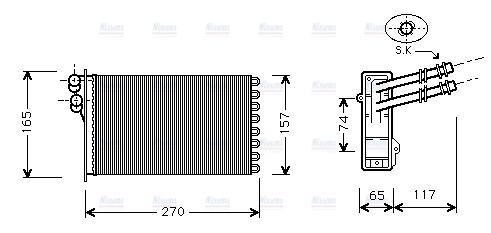AVA Cabin Heater Core VN6175