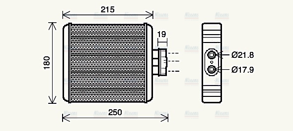 AVA Cabin Heater Core VN6196